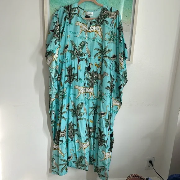 one size beach dresses O'Neill Women's Saltwater Solids Sai Maxi Cover-Up Dress in Blue Glass, Size XL